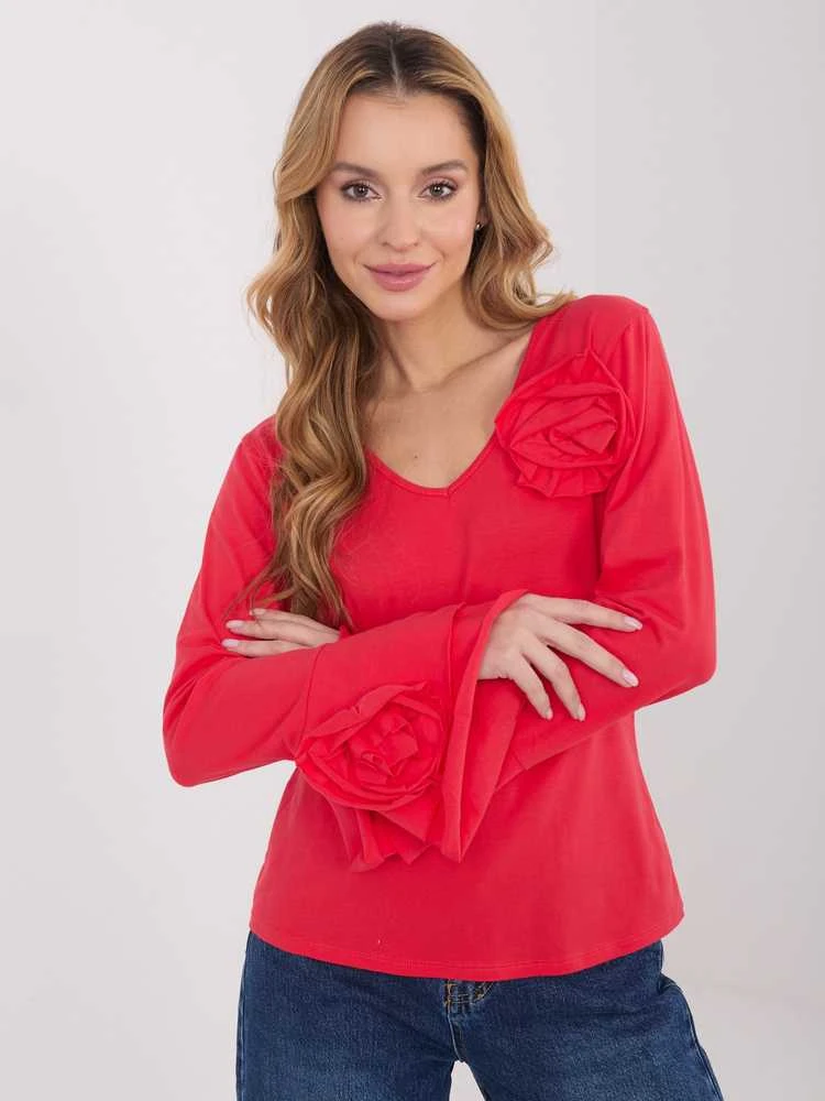 Italy Moda Bluzka-IT-BZ-22139.96-koralų sp.