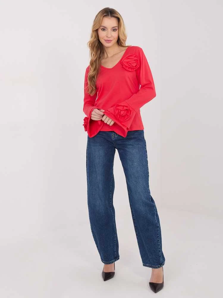 Italy Moda Bluzka-IT-BZ-22139.96-koralų sp.