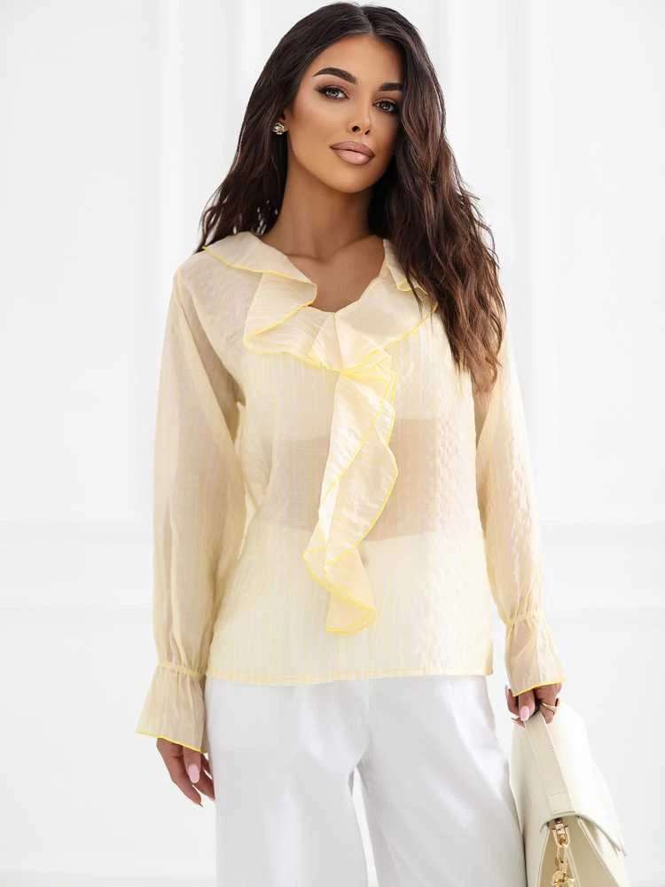Italy Moda Bluzka-IT-BZ-25096.84-jasny geltona