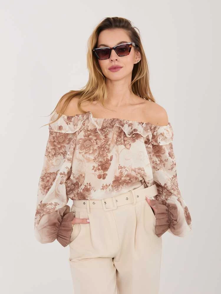 Italy Moda Bluzka-IT-BZ-26018.65-smėlio spalva