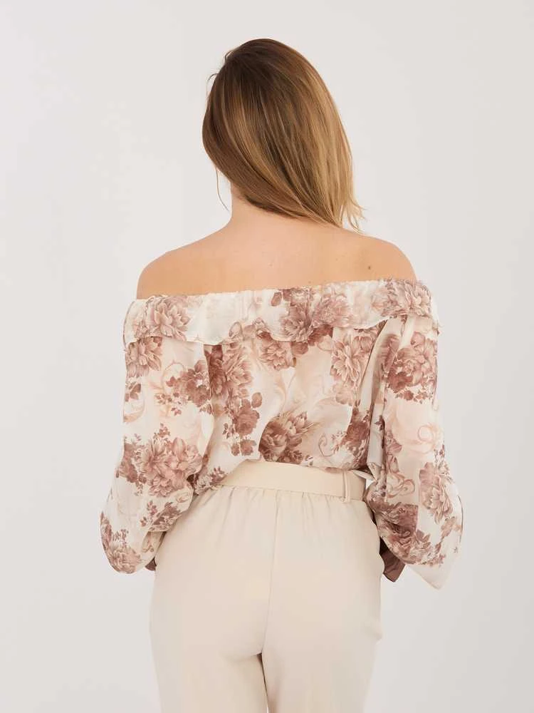 Italy Moda Bluzka-IT-BZ-26018.65-smėlio spalva