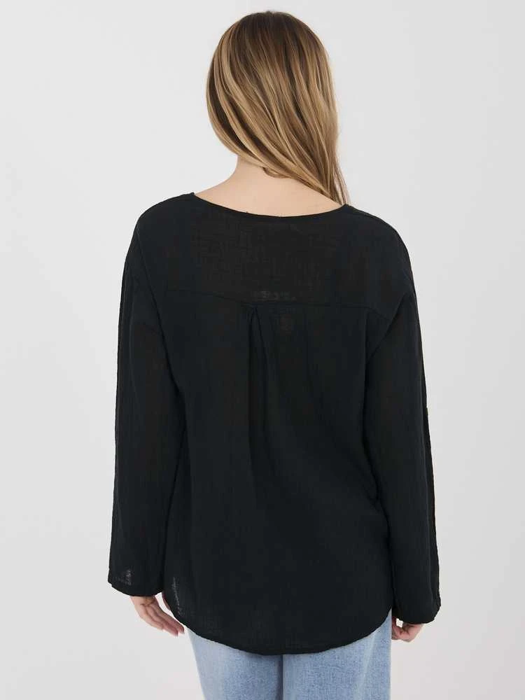 Italy Moda Bluzka-IT-BZ-3130.21-juoda