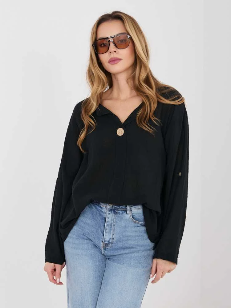 Italy Moda Bluzka-IT-BZ-3130.21-juoda