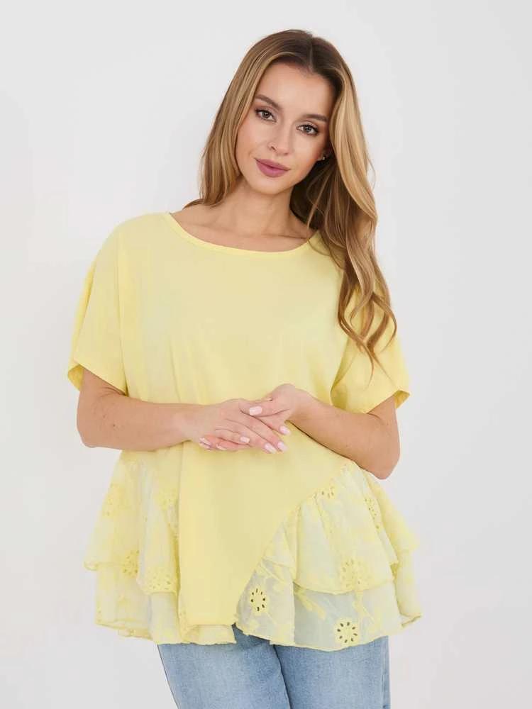 Italy Moda Bluzka-IT-BZ-81870.18-jasny geltona