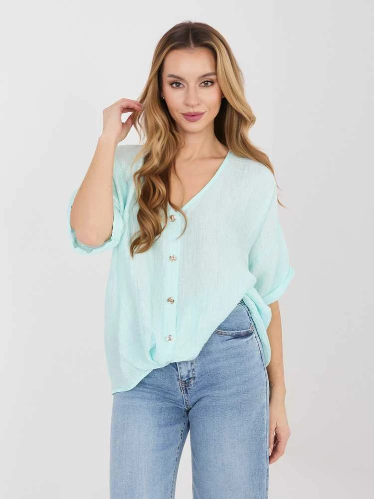 Italy Moda Bluzka-IT-BZ-81891.49-mietowy