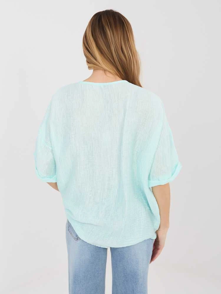Italy Moda Bluzka-IT-BZ-81891.49-mietowy