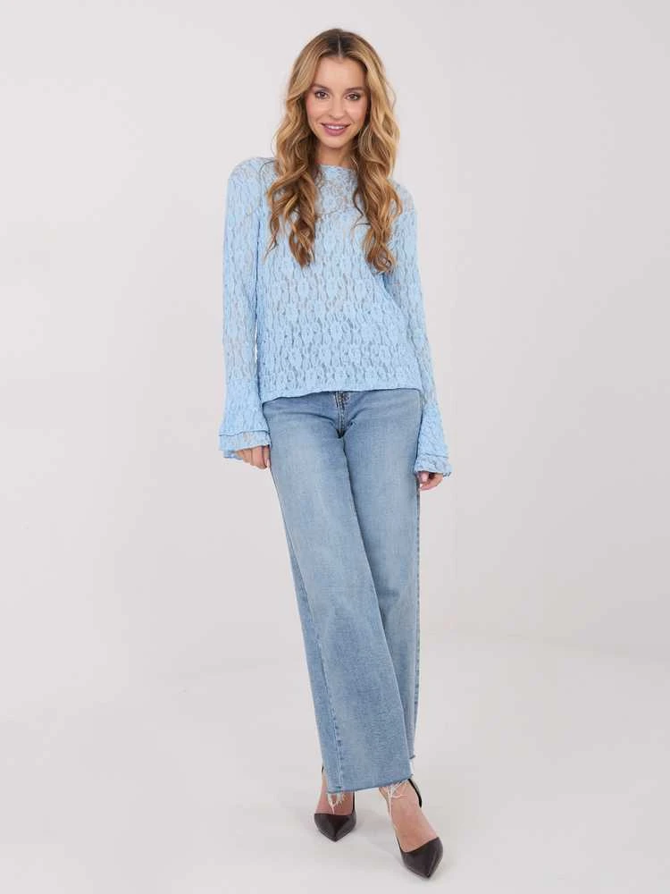 Italy Moda Bluzka-IT-BZ-9970.97-šviesiai mėlyna