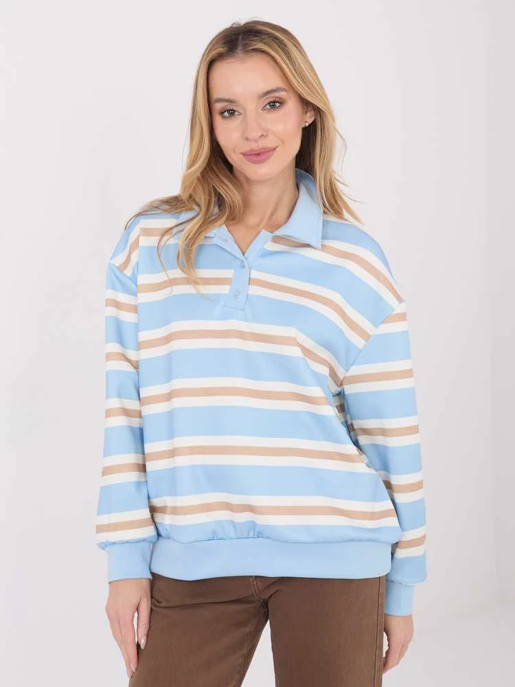 Italy Moda Bluzka-IT-BZ-9980-1.19-šviesiai mėlyna