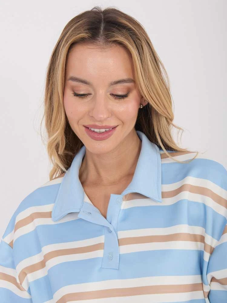 Italy Moda Bluzka-IT-BZ-9980-1.19-šviesiai mėlyna