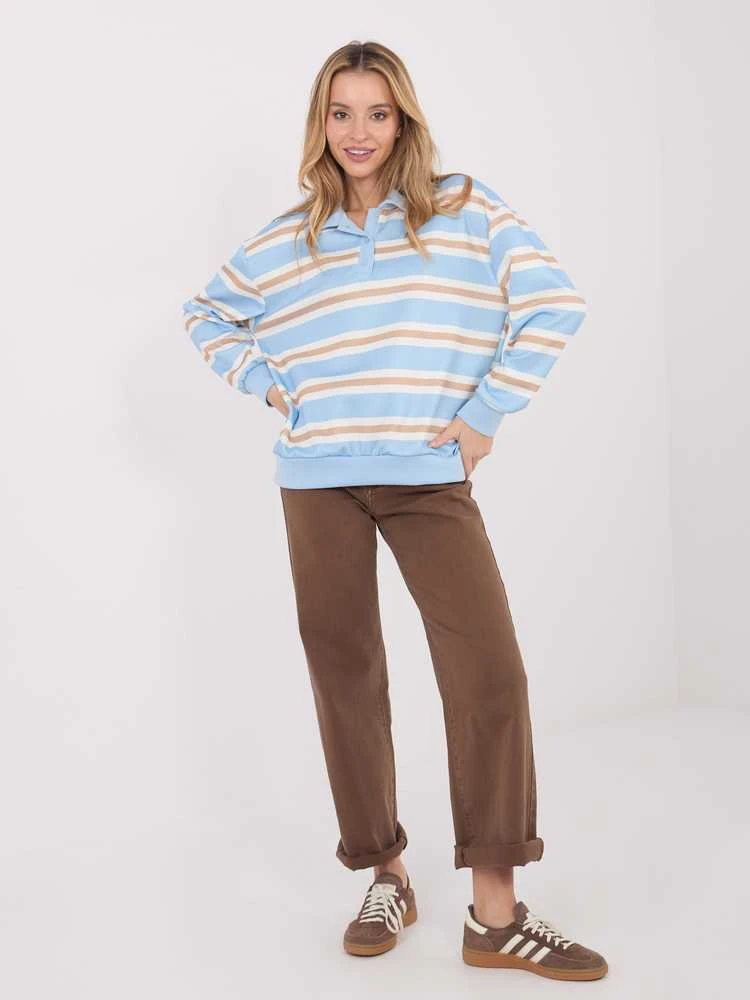 Italy Moda Bluzka-IT-BZ-9980-1.19-šviesiai mėlyna