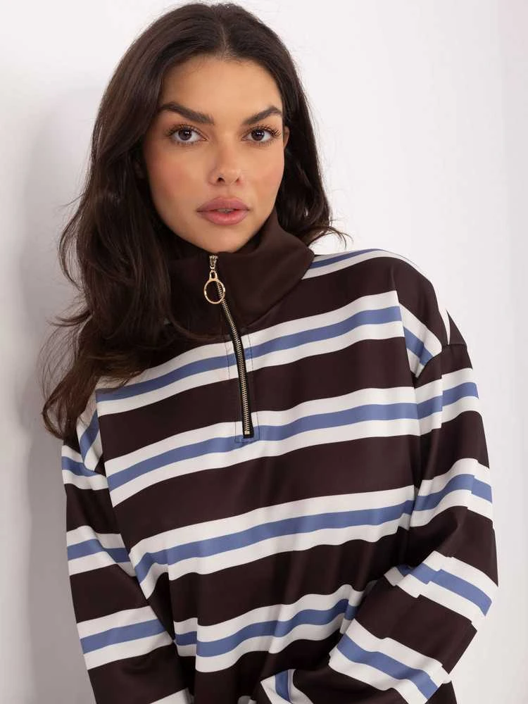 Italy Moda Bluzka-IT-BZ-9981-1.08-ciemny ruda