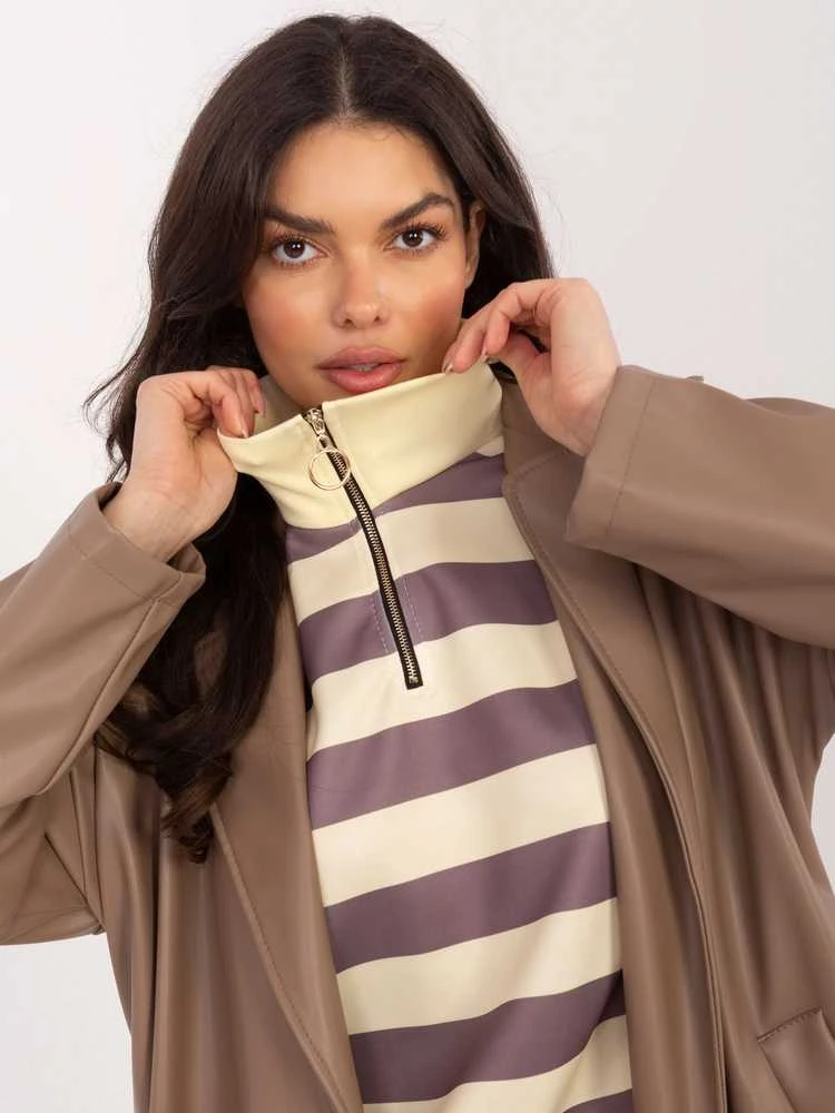 Italy Moda Bluzka-IT-BZ-9981.06-ciemny bezowy