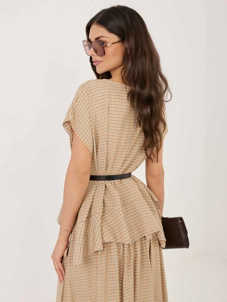 Italy Moda Bluzka-IT-BZ-FL10332.80-camelowy