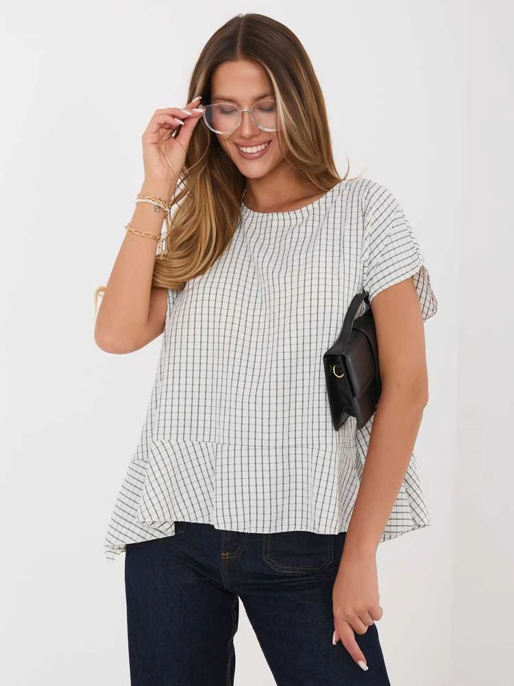 Italy Moda Bluzka-IT-BZ-FL10332.80-ecru