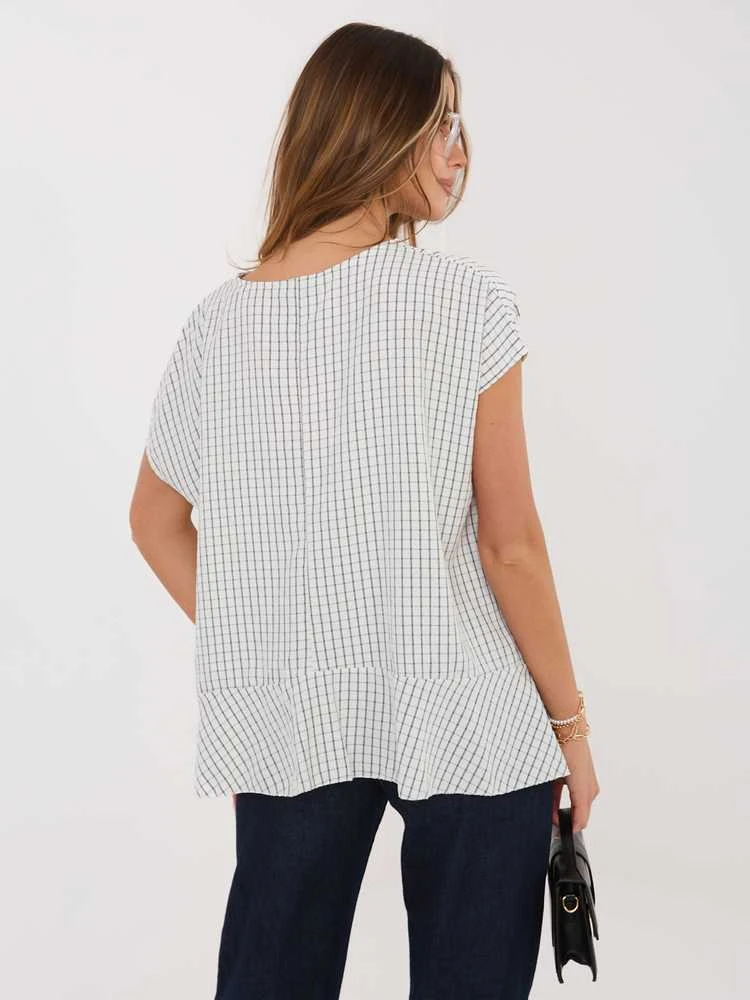 Italy Moda Bluzka-IT-BZ-FL10332.80-ecru