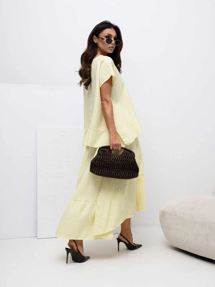 Italy Moda Bluzka-IT-BZ-FL10332.80-jasny geltona