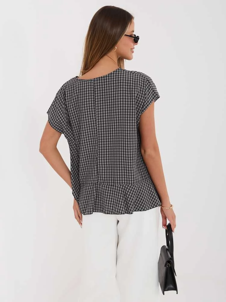 Italy Moda Bluzka-IT-BZ-FL10332.80-juoda