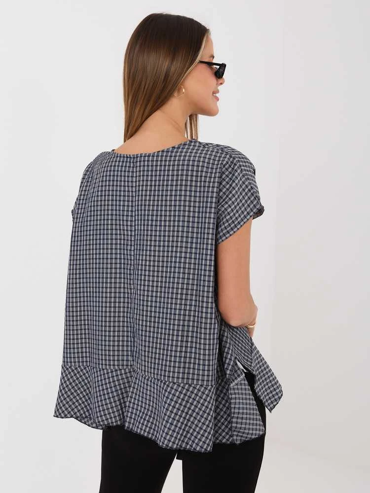 Italy Moda Bluzka-IT-BZ-FL10332.80-tamsiai mėlyna