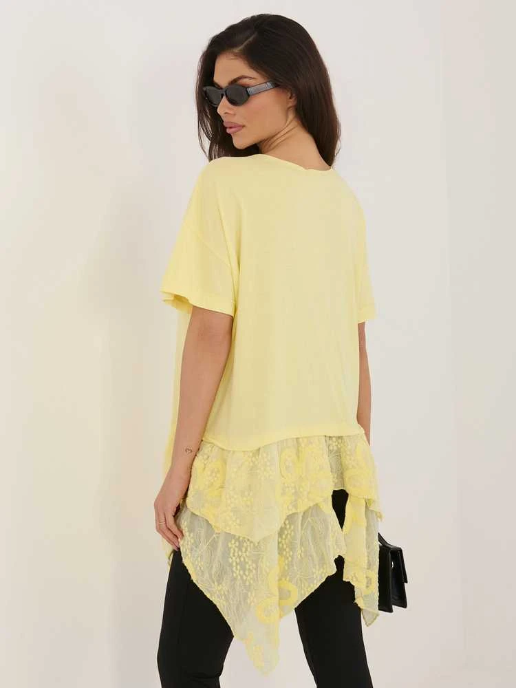 Italy Moda Bluzka-IT-SK-81869.54-jasny geltona