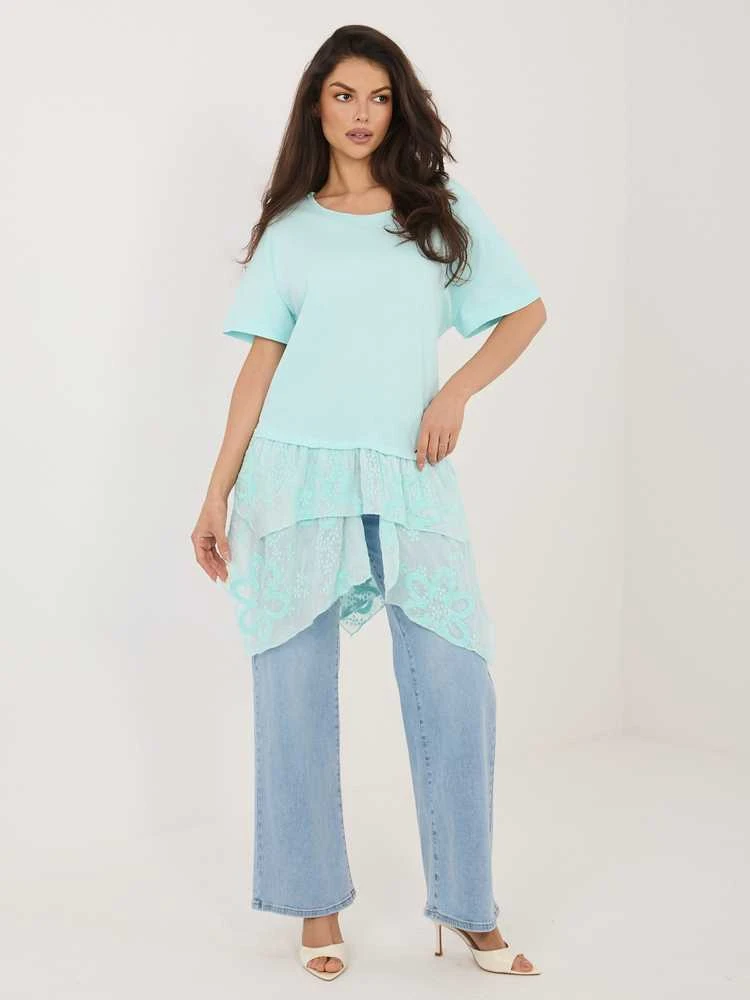 Italy Moda Bluzka-IT-SK-81869.54-mietowy