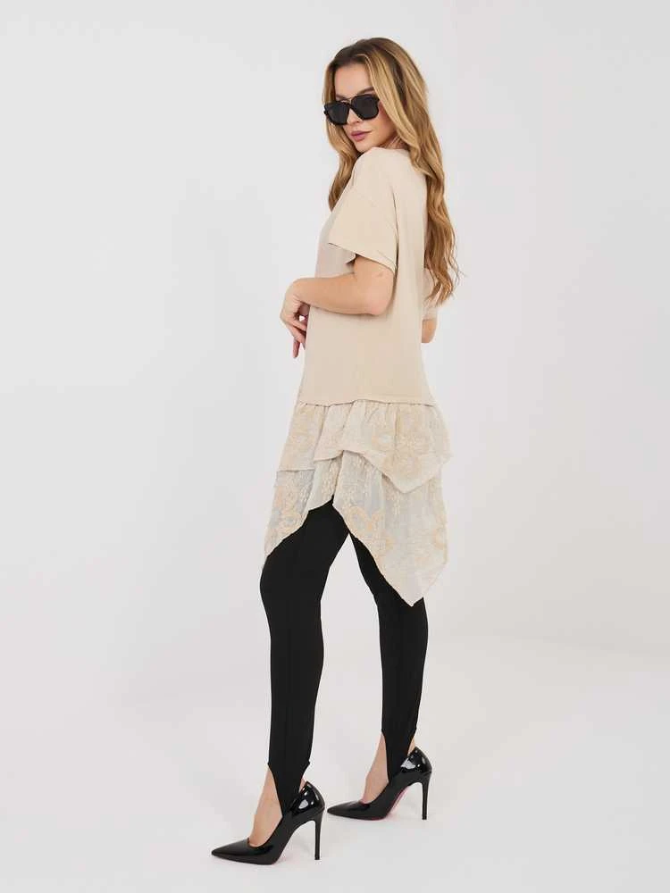 Italy Moda Bluzka-IT-SK-81869.54-smėlio spalva