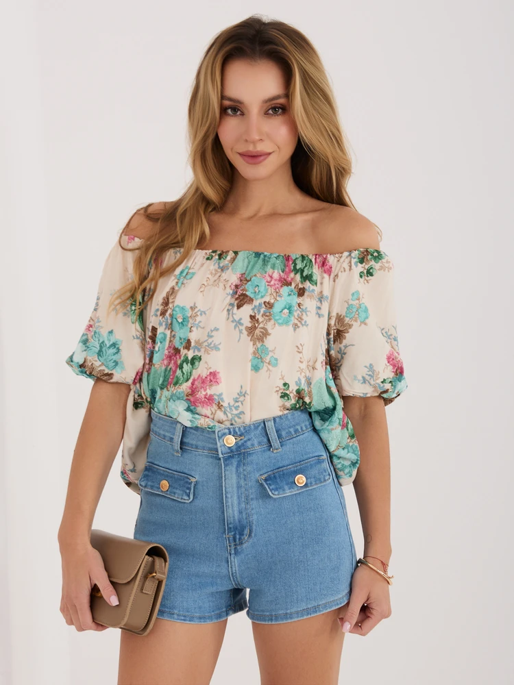 Italy Moda Bluzka-MI-BZ-32917.81-mietowy