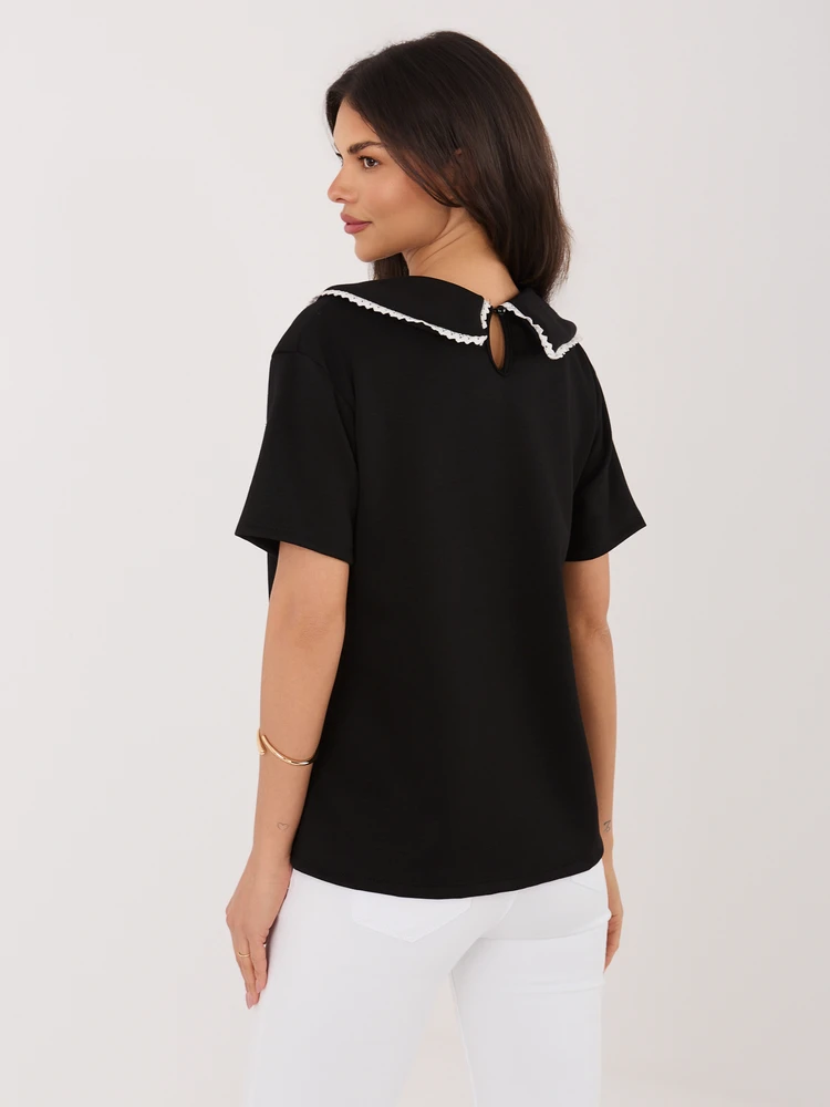 Italy Moda Bluzka-MI-BZ-3406.90-juoda