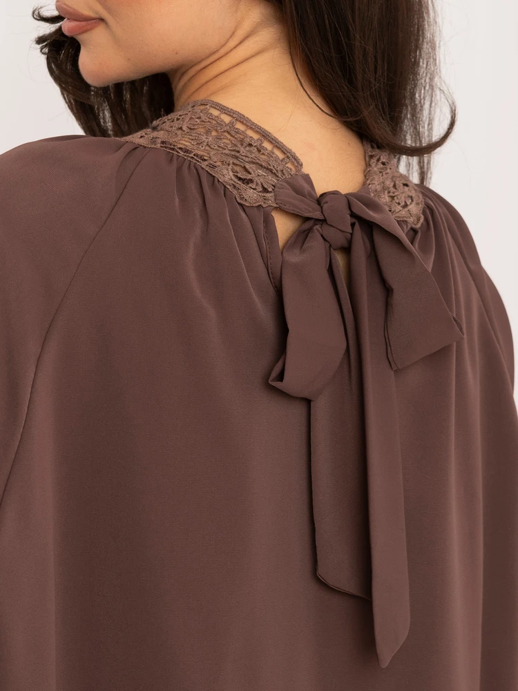 Italy Moda Bluzka-MI-BZ-3527.65-ciemny bezowy