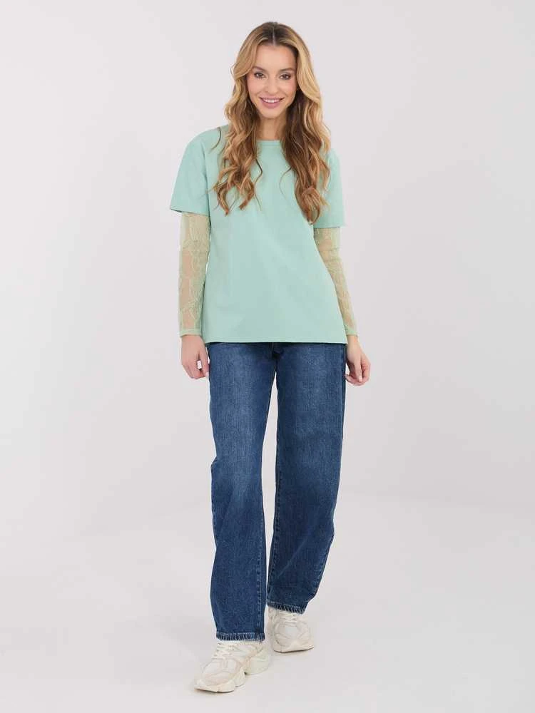 Italy Moda Bluzka-MI-BZ-4227.61-šviesiai žalia