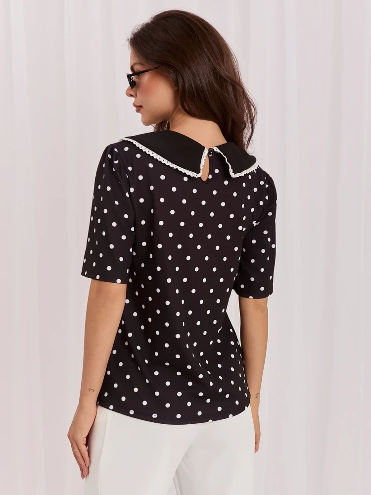 Italy Moda Bluzka-MI-BZ-4305.87-juoda