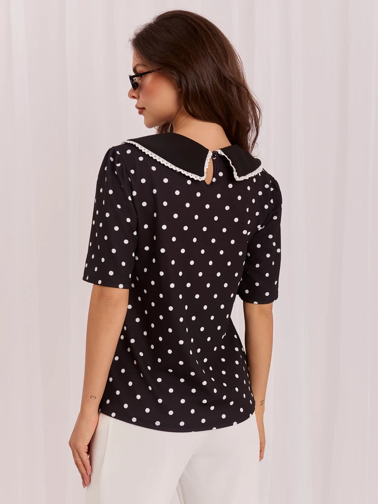 Italy Moda Bluzka-MI-BZ-4305.87-juoda