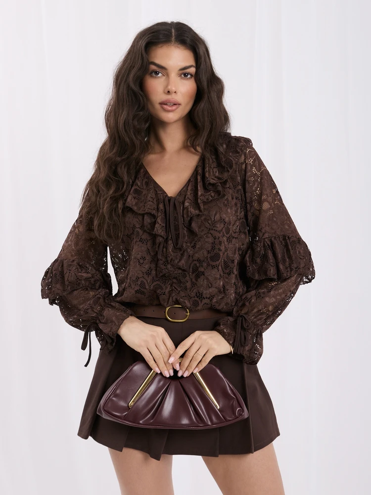 Italy Moda Bluzka-MI-BZ-4427.36-ciemny ruda