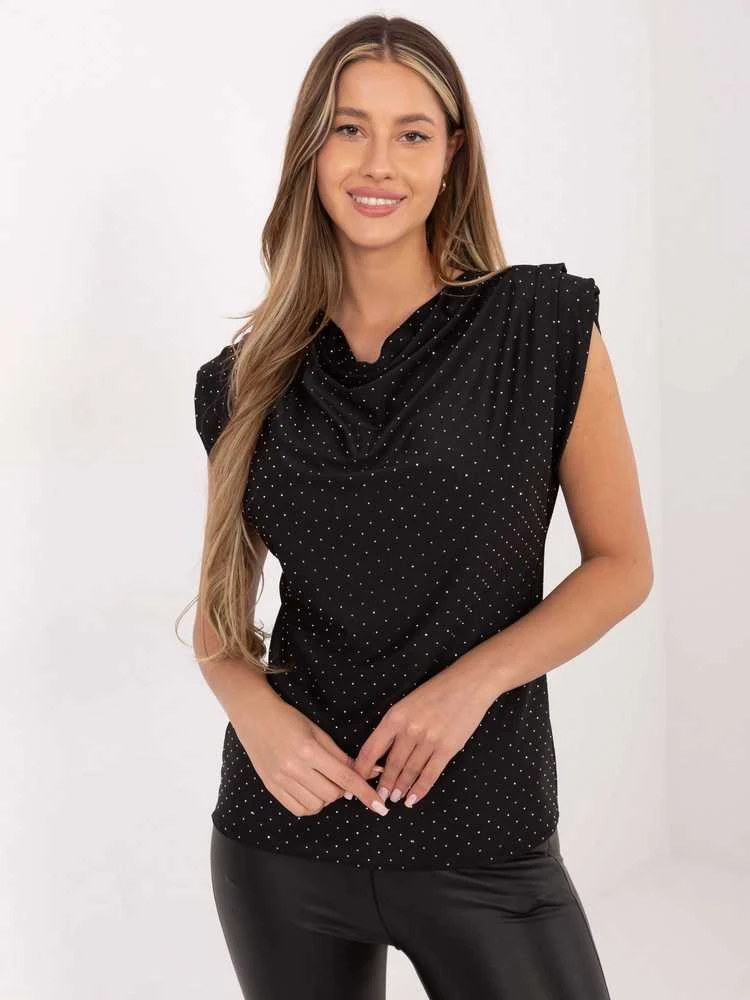 Italy Moda Bluzka-MI-BZ-61479.35-juoda