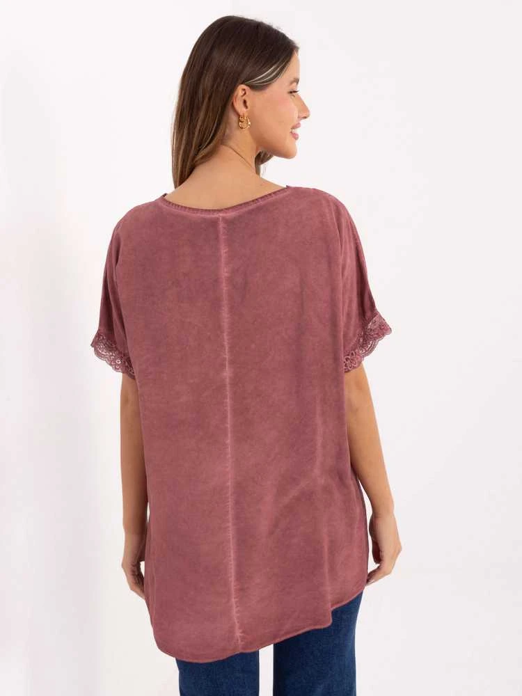 Italy Moda Bluzka-MI-BZ-7951.34-ciemny rožinė