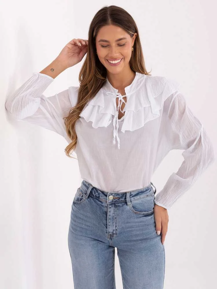 Italy Moda Bluzka-MI-BZ-92335.56-balta