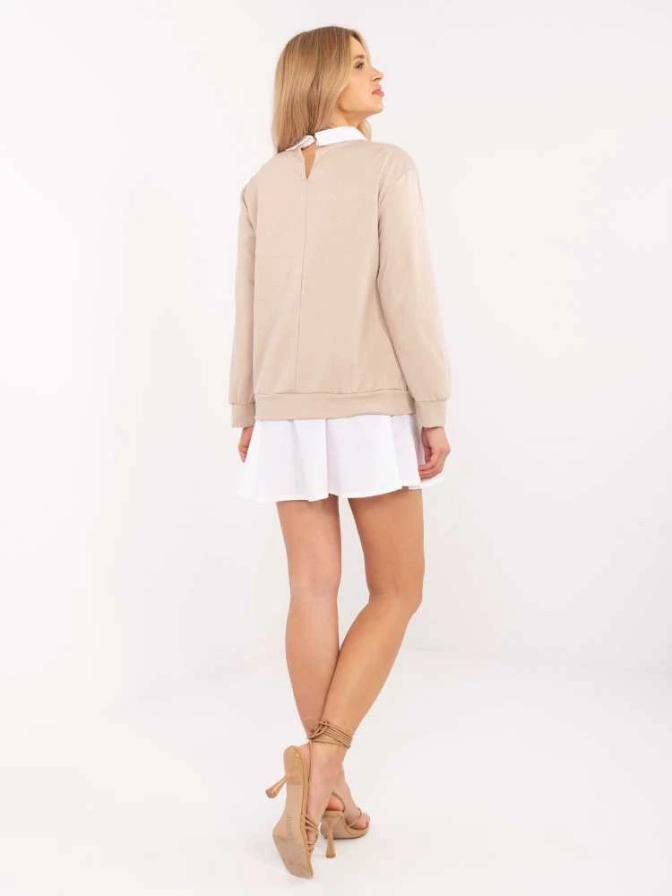 Italy Moda Palaidinė-MI-BZ-A5997.49-smėlio spalvos