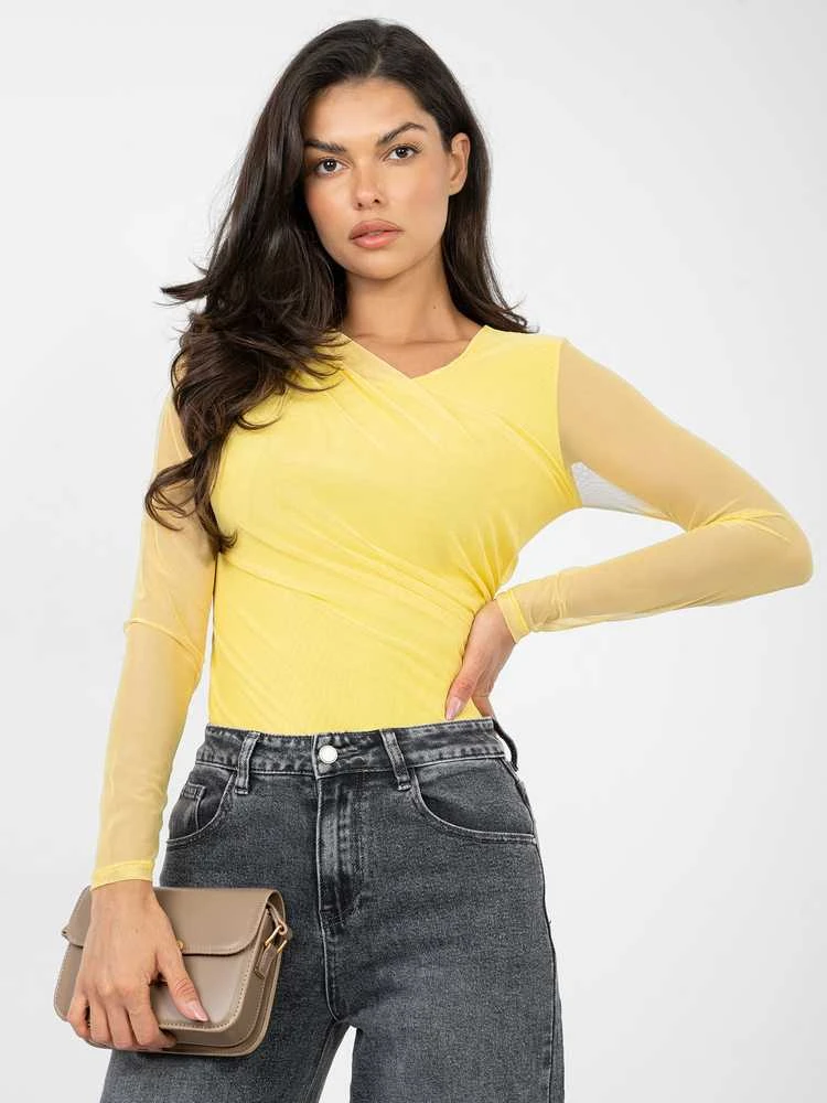Italy Moda Body palaidinė moterims-IT-BO-21601-1.89-geltona