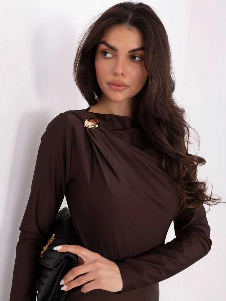 Italy Moda Body palaidinė moterims-IT-BO-21810.46-ciemny ruda