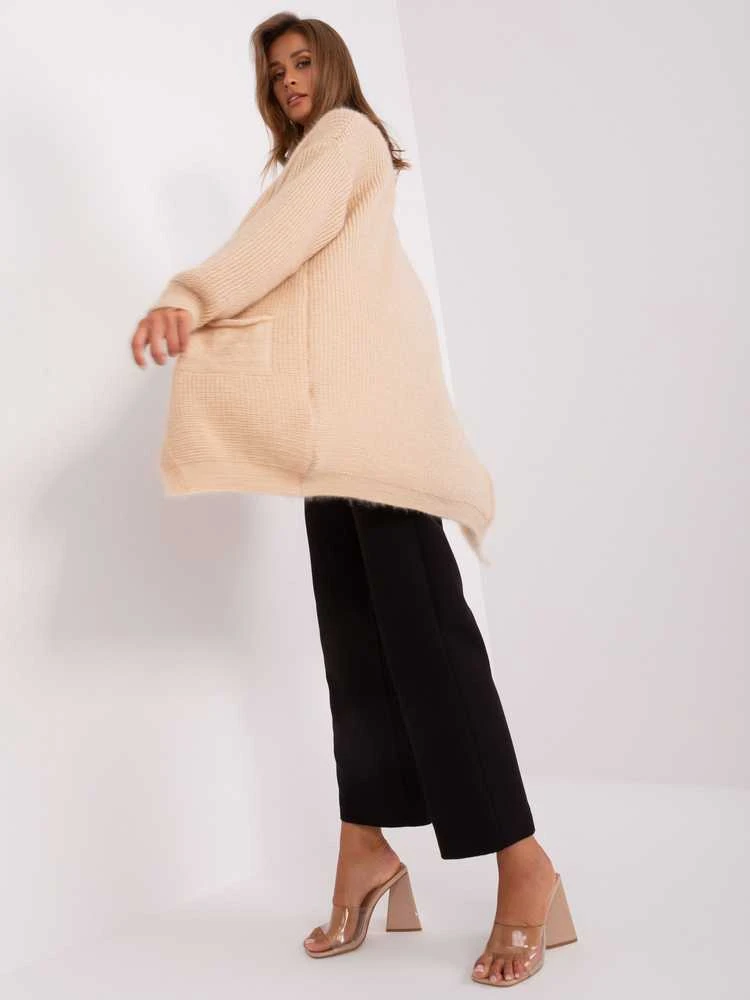 Italy Moda Kardiganas moterims -DHJ-SW-1009.09P-smėlio spalvos
