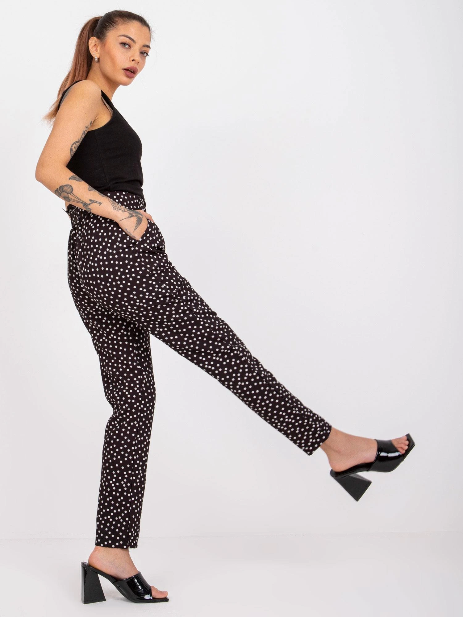 Italy Moda Kelnės-DHJ-SP-12787.07P-juodos
