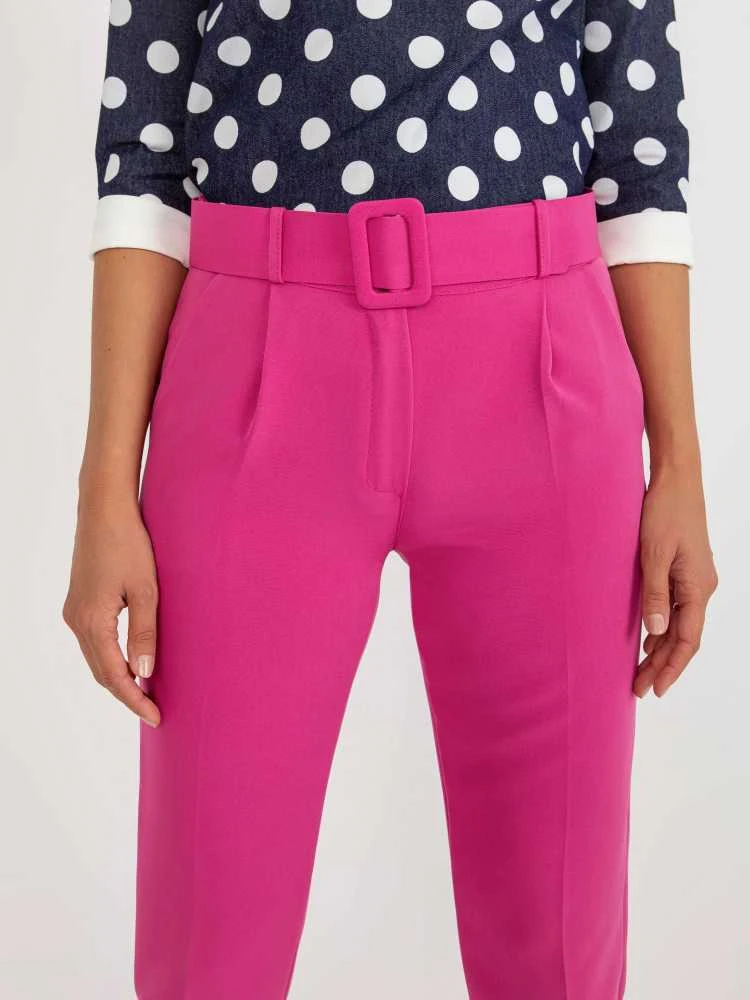 Italy Moda Kelnės-DHJ-SP-12787.21X-tamsiai rožinė
