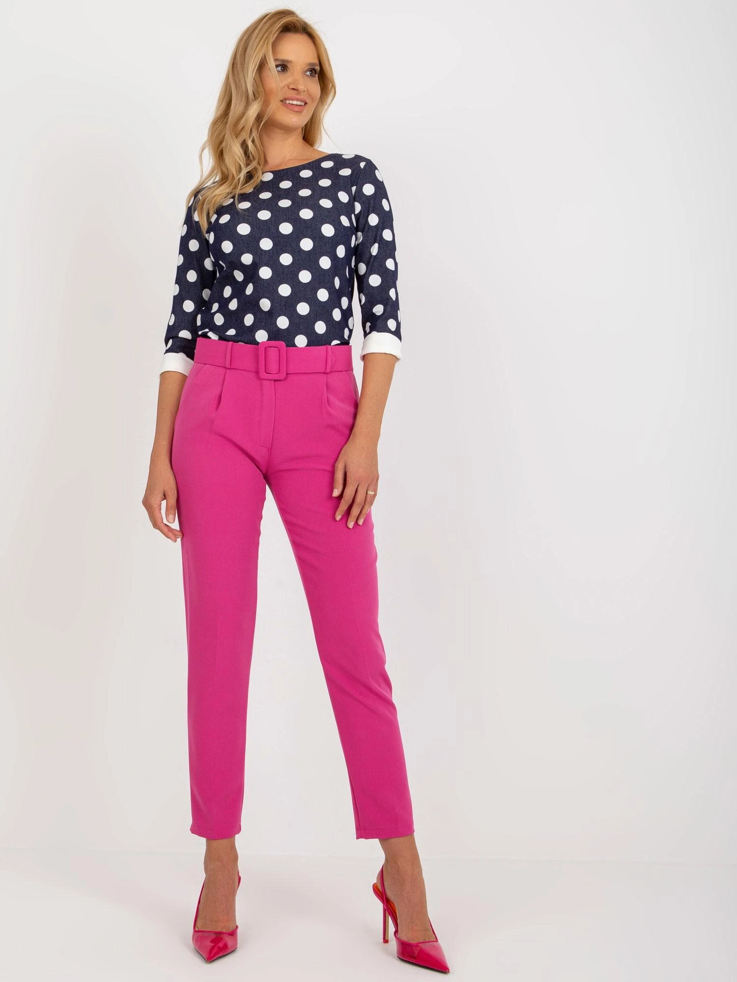 Italy Moda Kelnės-DHJ-SP-12787.21X-tamsiai rožinė
