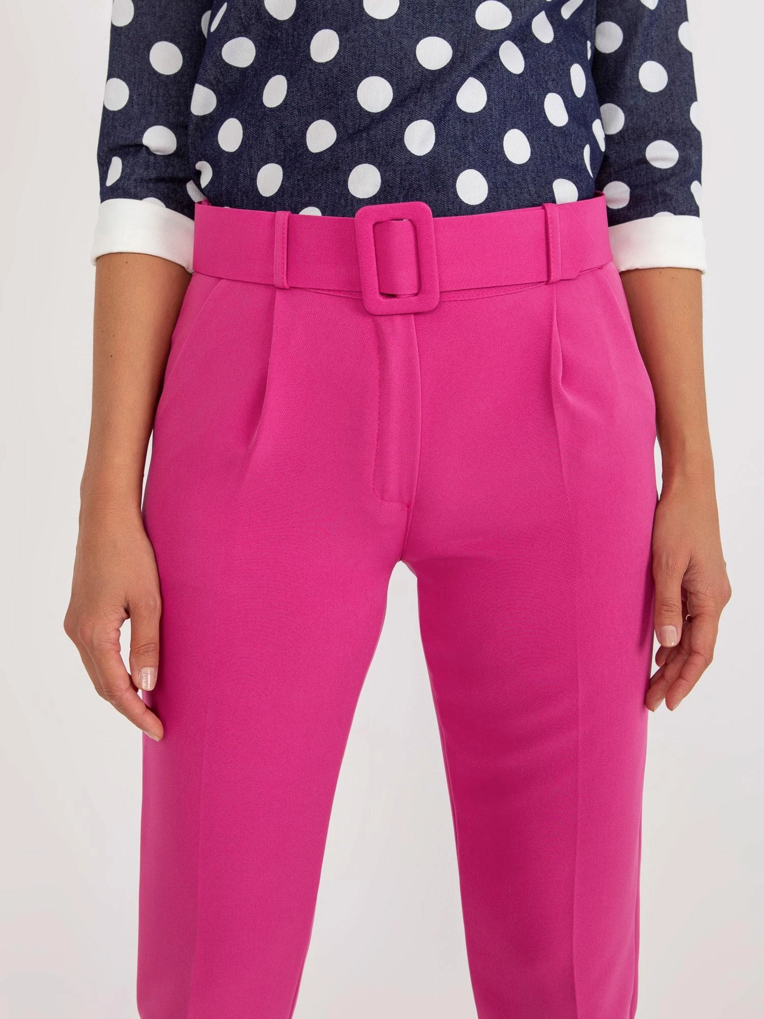 Italy Moda Kelnės-DHJ-SP-12787.21X-tamsiai rožinė