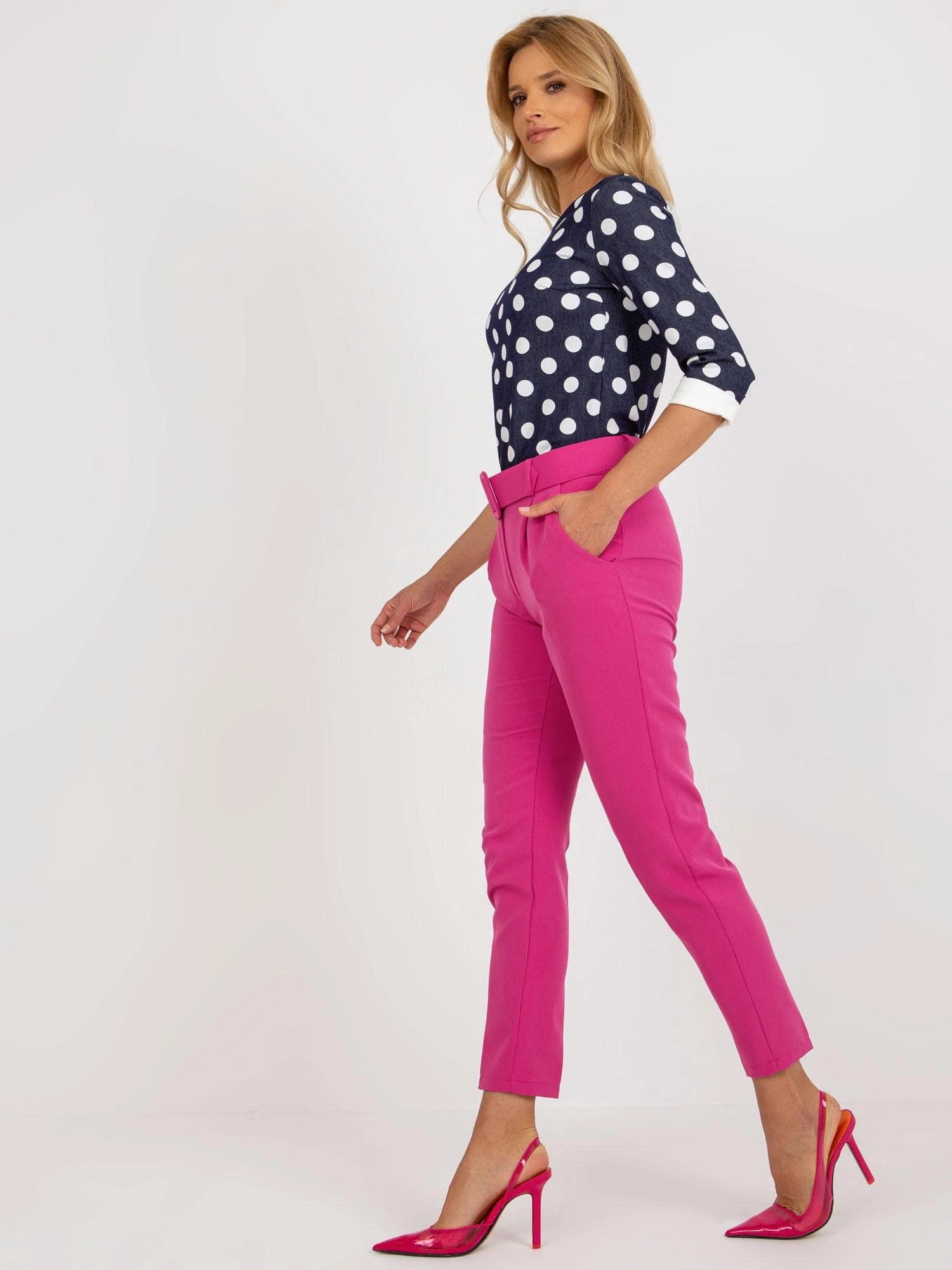 Italy Moda Kelnės-DHJ-SP-12787.21X-tamsiai rožinė