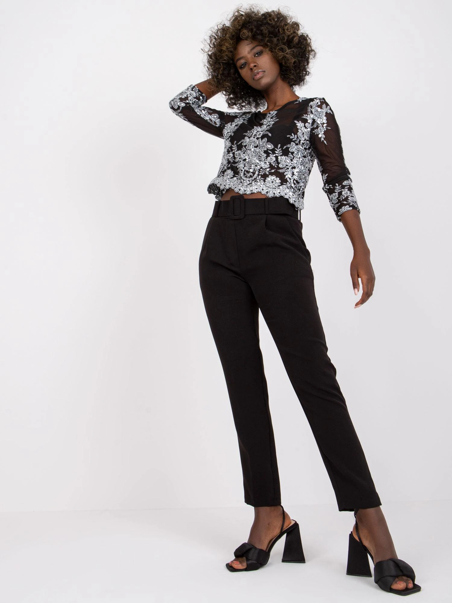 Italy Moda Kelnės-DHJ-SP-12787.21X-juodos