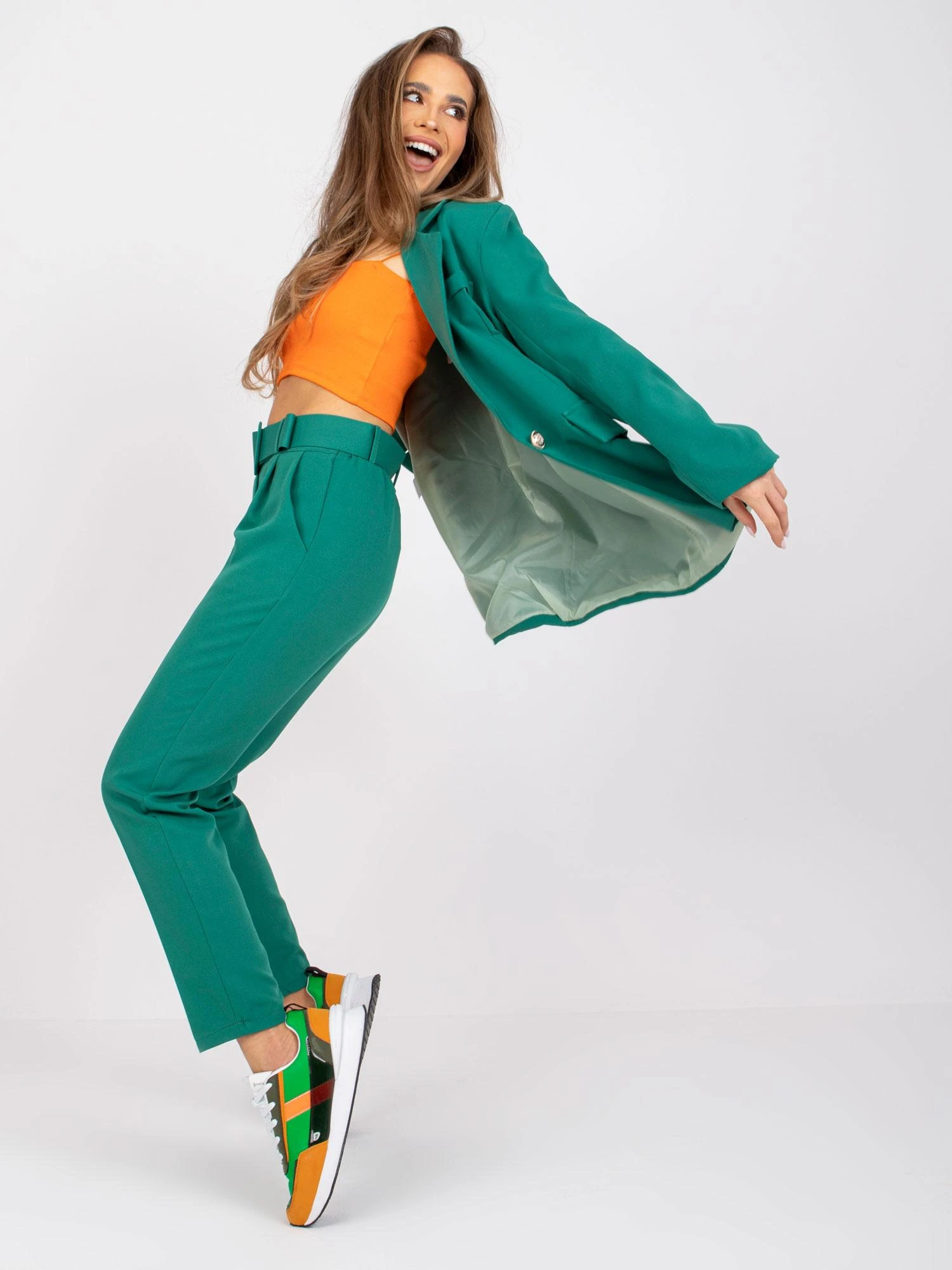 Italy Moda Kelnės-DHJ-SP-12787.21X-žalia