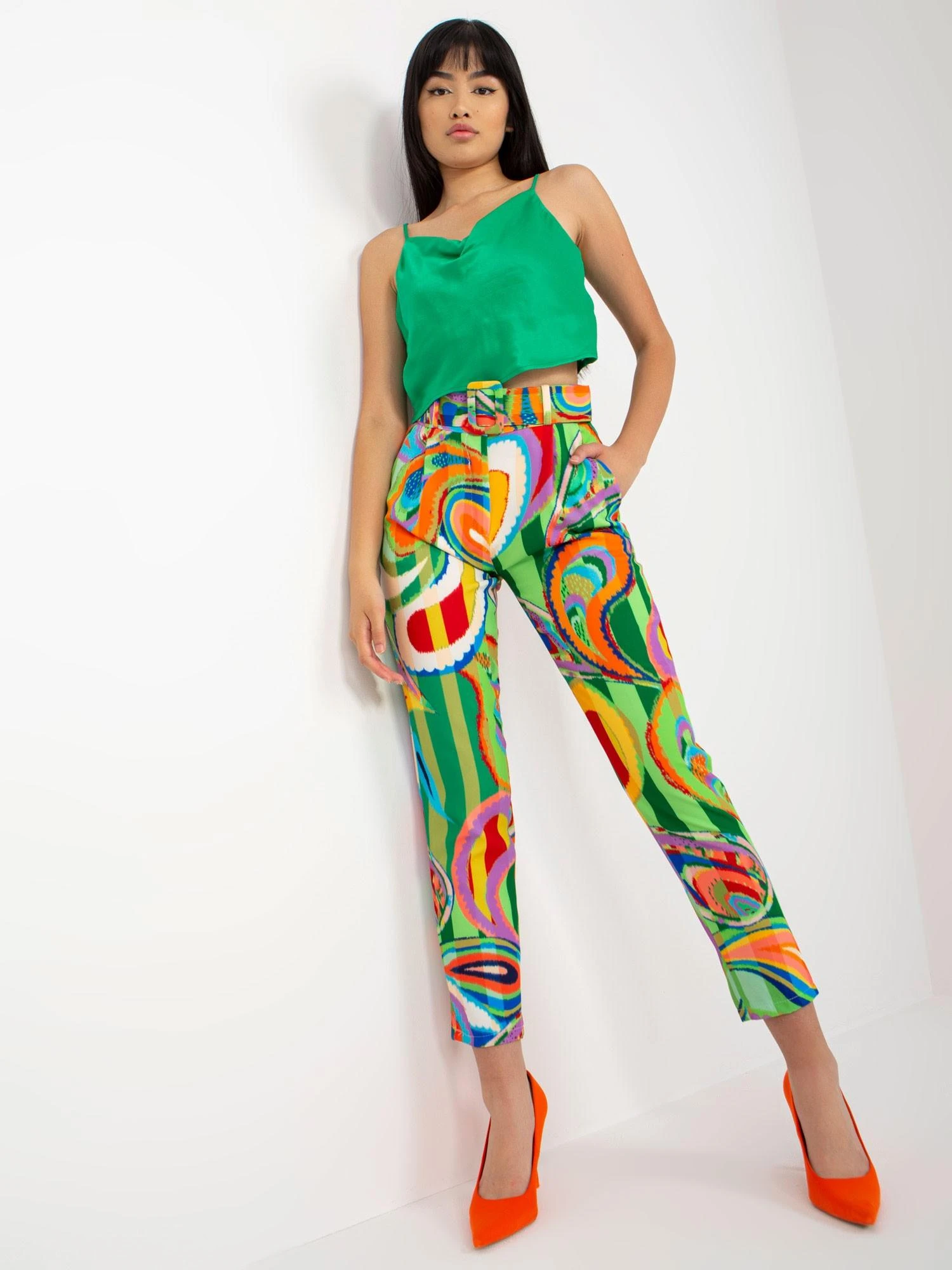 Italy Moda Kelnės-DHJ-SP-12787C.06-žalia