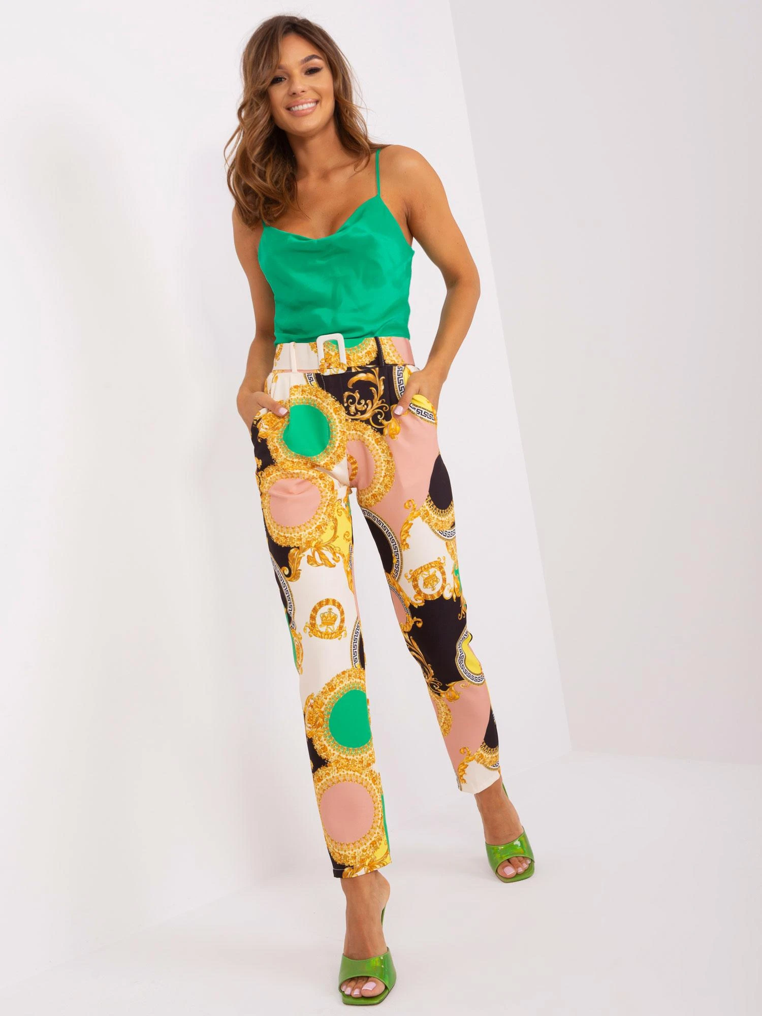 Italy Moda Kelnės-DHJ-SP-12787D.23X-juoda-smėlio spalvos