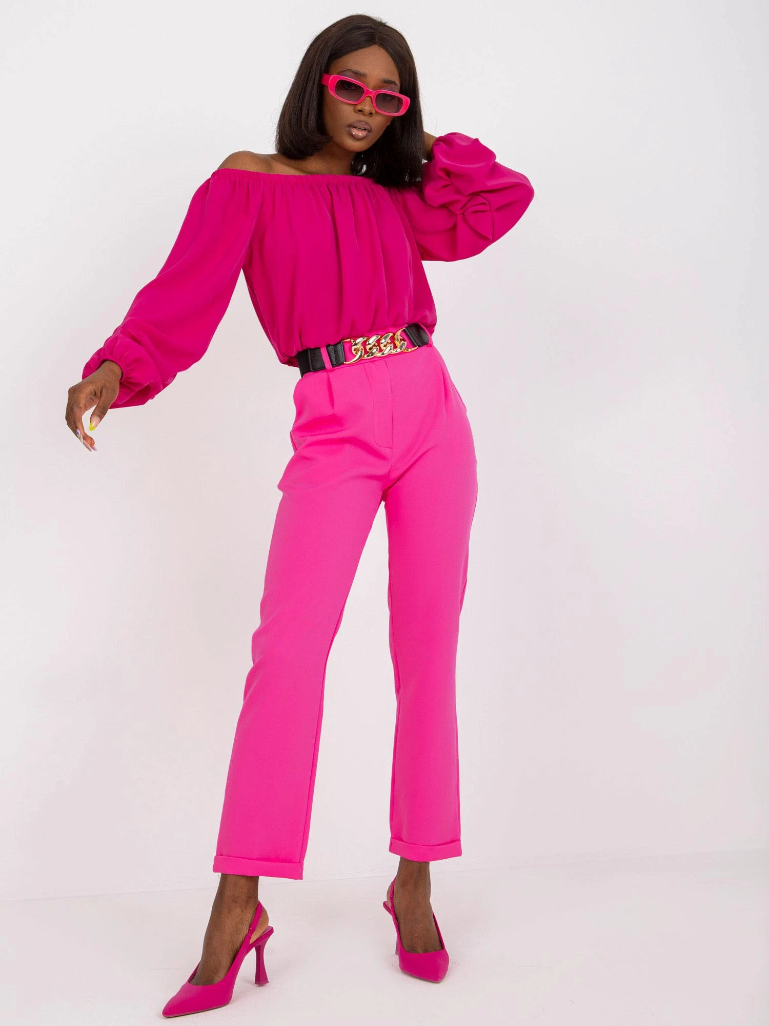 Italy Moda Kelnės-DHJ-SP-13165.20-fluorescencinė rožinė