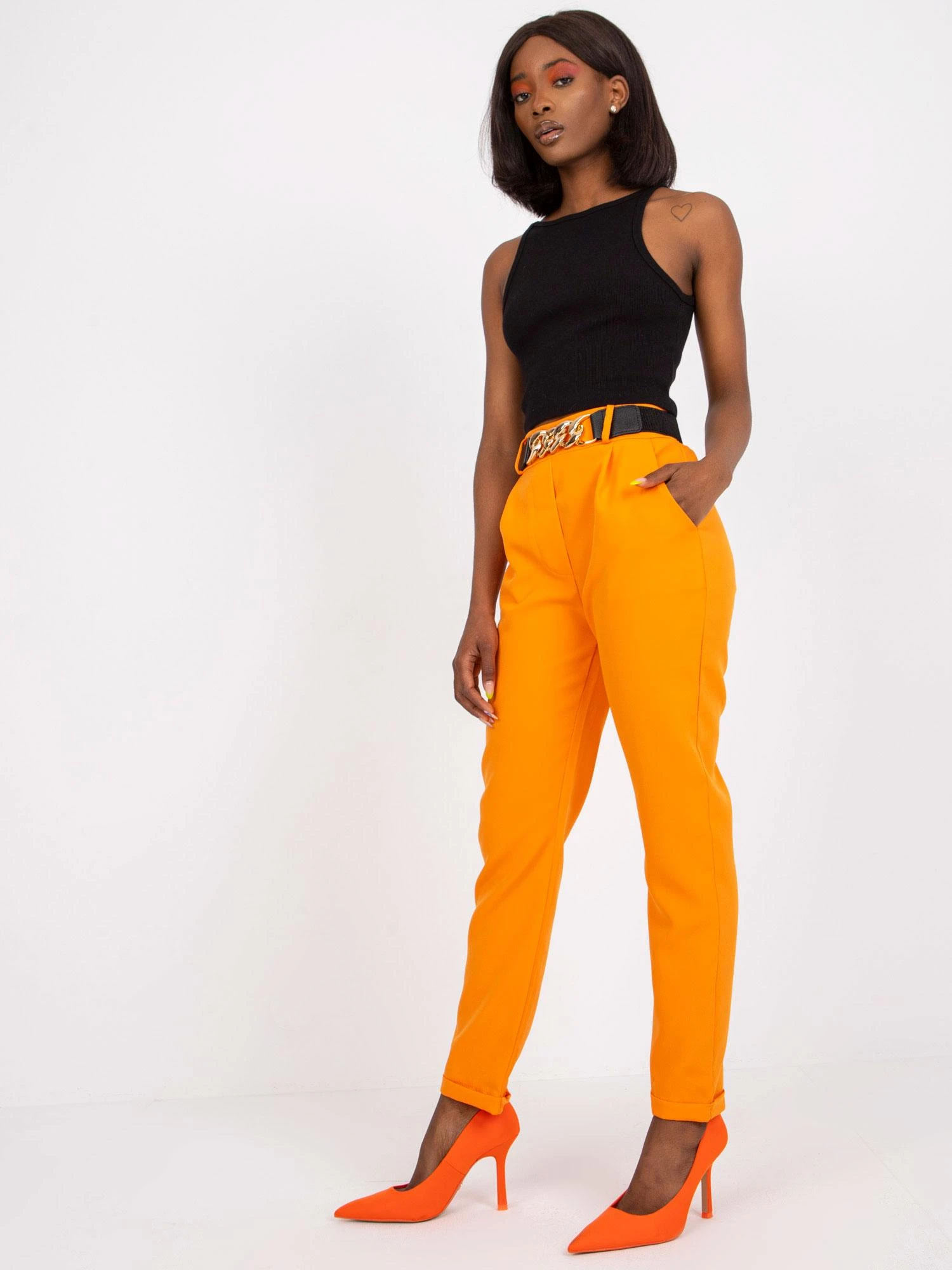 Italy Moda Kelnės-DHJ-SP-13165.20-Šviesiai oranžinė